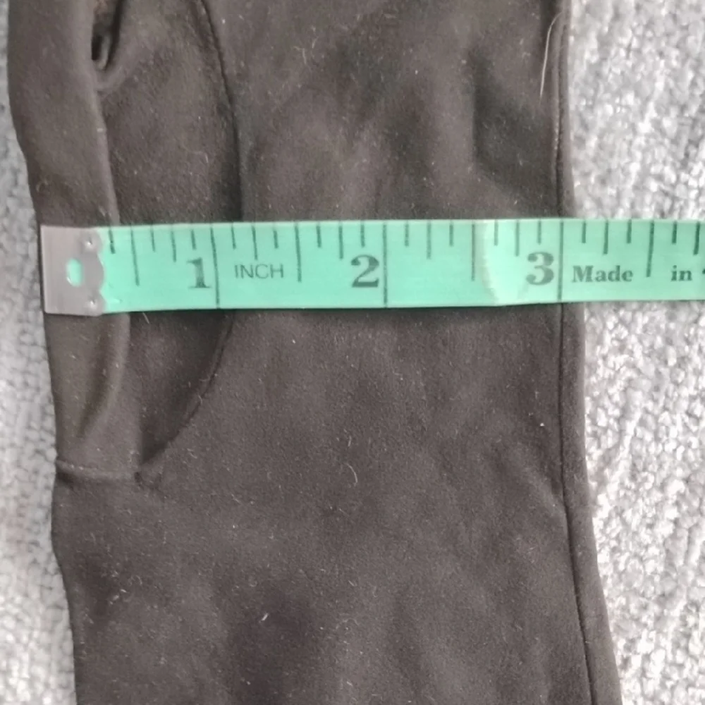 Michel Swiss Black Gloves with Silver Detailing.Made In France